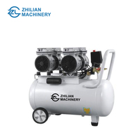 Compresseur d'air à piston sans huile fabriqué en usine 550W 220V Faible bruit Portable 15kg 9L avec pompe refroidie par air