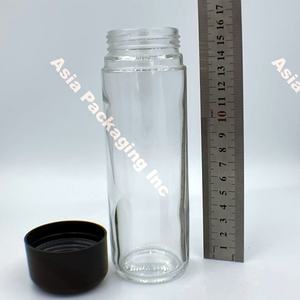 Frascos de Vidrio Transparente de 60 ml con Tapas de Plástico Negras, Envases Vacíos para Pre-Rolls, para Cosméticos, con Revestimientos Interiores CR Incluidos - Product Image 1