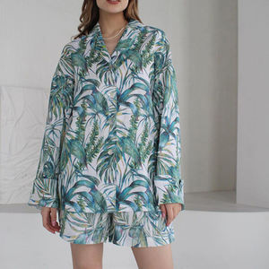 Personalizado rosa <span class=keywords><strong>azul</strong></span> a rayas pareja pijama conjunto de manga larga de algodón ropa de dormir pijama conjunto, pijamas de noche de algodón para las mujeres/ - Product Image 4