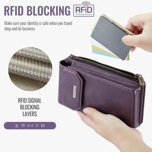 Funda de Cuero Tipo Cartera con Correa Cruzada y Cierre de Cremallera, Ranuras para Tarjetas, Correa de Cuerda, a Prueba de Golpes, para iPhone - Accesorio de Moda para Teléfono Móvil - Product Image 6