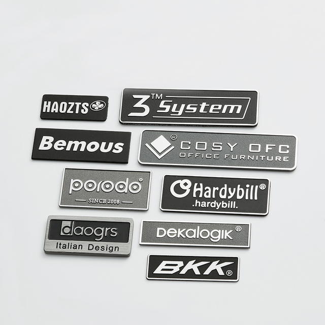 Custom Engraved Aluminum/Stainless Steel Machine Name Plate Custom Industrial Equipment Metal Nameplate With Brand Logo