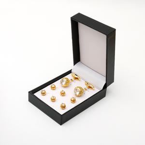 <b>Men's</b> Cufflinks High Quality Luxury Zircon <b>Gold</b> <b>Shirt</b> Cuff Links <b>Mens</b> Cufflink Gift Set - Product Image 5