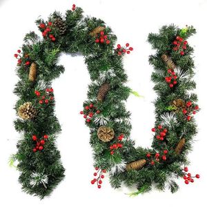 Guirnalda Navideña Decorativa de 180/270cm, Tiras de Vid Sintético Encriptado para Escaparates, Guirnaldas de Flores Navideñas - Product Image 2