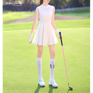 Cremallera cuello trasero rendimiento Golf ropa fabricantes tenis niñas activo vestido personalizado mujer Activewear - Product Image 3