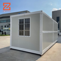Maison de conteneur pliable préfabriquée portable prête à l'emploi de 20 pieds 40 pieds pour le bureau à domicile Design industriel en acier panneau sandwich en bois