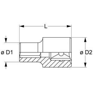 FERVI - BN4E3N008A Douille à main hexagonale 1/2 ''-EAN 8012667279561 DOUILLES À MAIN 1/2 - Product Image 2