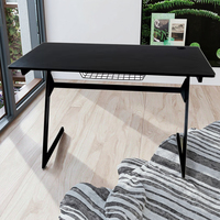 Bureau de jeu pour ordinateur portable en forme de Z moderne et réglable, surface en fibre de carbone, couleur et taille personnalisables, cadre en métal, bureau à domicile, jeu sur PC