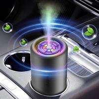 Humidificateur de Voiture Diffuseur d'Huiles Essentielles à Lumière Colorée Multi-Modes, Désodorisant Ultrasonique