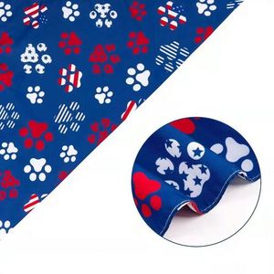 Custom Patriotic American Flag Dog Bandanas, 4Th of July Holiday Festival <b>Accessories</b> for Dogs and Cats - Product Image 2