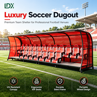 Banc de Reserves de Football Personnalisable Haut de Gamme avec Sièges Ergonomiques et Abri d'Équipe Résistant aux UV pour Sites Sportifs Commerciaux