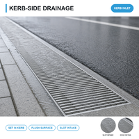 Grille de drainage de trottoir pour routes municipales en acier inoxydable galvanisé à chaud, avec tamis anti-débris en maille, taille personnalisée, pour tranchée d'admission