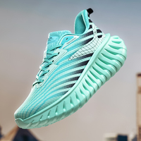 Chaussures de course pour hommes en PU antidérapant avec amorti, super élastiques, style rétro, baskets décontractées pour la randonnée en extérieur, vente en gros d'usine