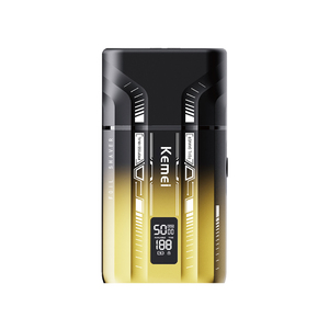 เครื่องโกนหนวด KEMEI รุ่น Km-t418 แบตเตอรี่ลิเธียม 1400mAh พร้อมระบบทำความสะอาดด้วยรังสียูวี ปรับระดับความเร็วได้ 3 ระดับ 10000 รอบต่อนาที มาตรฐานกันน้ำ IPX7 สำหรับผู้ชาย - Product Image 6