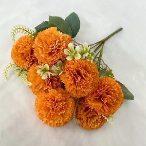Fiori di palla di crisantemo artificiale di seta ortensia da sposa <span class=keywords><strong>Bouquet</strong></span> da sposa per la decorazione della casa del caffè dell'ufficio del partito del giardino di casa - Product Image 3