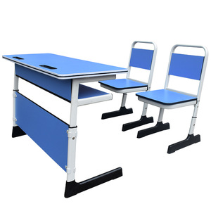 Conjunto de Silla y Escritorio Escolar Minimalista Moderno de Madera Sólida MG-K24, Escritorio Doble para Estudiantes para Uso en el Aula - Product Image 5