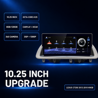 Autoradio multimédia Android 13 de 10,25 pouces avec lecteur vidéo stéréo CarPlay pour Lexus CT200 2012-2018, version tactile OEM
