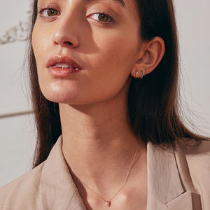 ต่างหูห่วงทรงสี่เหลี่ยมประดับพลอยอะความารีน ชุบทองคำแท้ 925 คุณภาพสูง ดีไซน์ทันสมัย ขายดี ปี 2025 ของขวัญสุดฮิต ได้รับการรับรอง - Product Image 3