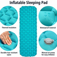Matelas de couchage gonflable AeroMara TPU 190x58x5.5cm pour une personne, en nylon 40D 550g, pliable et léger, pour le camping et la randonnée