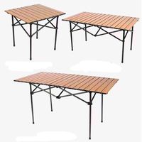 Table Portable de Camping Pas Cher Extérieur Carton Acier Pique-Nique Portable Tables Extérieures Pliantes Mobilier de Camping Tables de Pique-Nique
