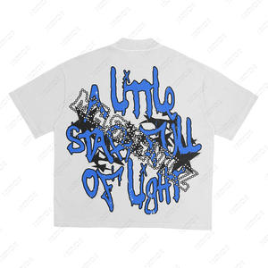 Street Wear Tshirt Wash Water T-shirt unisexe Vêtements lourds de coupe régulière T-shirt surdimensionné avec logo personnalisé - Product Image 3