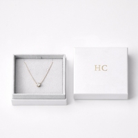 Boîte à bijoux personnalisée avec couvercle et base, emballage rectangulaire long pour colliers, vente en gros, fabricant, sortie d'usine