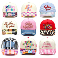 Gorra de Béisbol Personalizada con Bordado 3D, Eslogan Cristiano Motivacional, 5 Paneles, con Visera Estampada