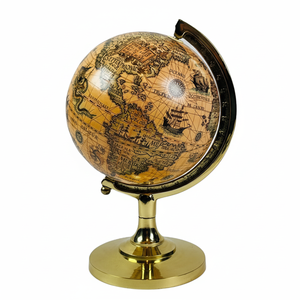 TW-Globe terrestre rotatif 2024 vintage avec support, design classique, haute qualité, bureau, métal, avec support - Product Image 1