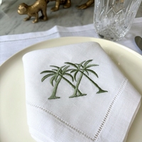 Serviettes en lin personnalisées avec ourlet festonné, brodées sur mesure avec monogramme pour mariages, fêtes, événements, vente en gros, certification OEKO-TEX