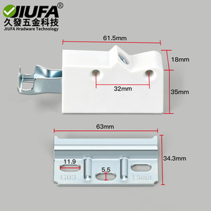 Soporte de pared para armario JiuFa, blanco, ABS, con ajuste de tornillos, para armario de pared. - Product Image 4