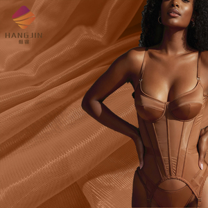 Factory Wholesale 20D 100% Nylon Tulle Net Fabric Customized Soft Corset Mesh Skintone Fabric Transparent Bodice Shaper Mesh - Product Image 1