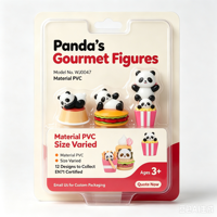 Usine de jouets Weijun, figurines d'action personnalisées en plastique 3D, personnage de dessin animé, boîte mystère, panda policier, jouets fabriqués à Dongguan