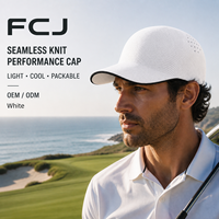 Casquette de sport professionnelle unisexe, lavable, pliable, anti-écrasement, en tricot sans couture, séchage rapide, respirante, à maintien de la forme, profil bas, OEM