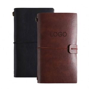 MY MOON PIE LA 018 BSCI Certified Promotional Use Travel Notepad <b>Diary</b> Elastic Band 100 Sheets Pu Leather Notebook Organizer - Product Image 1