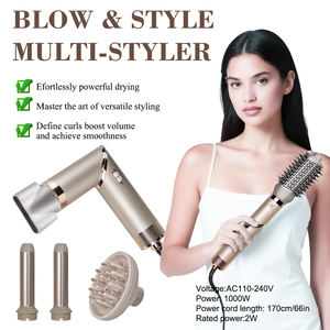 5 en 1 <span class=keywords><strong>Salon</strong></span> de coiffure multifonctionnel Sèche-cheveux automatique avec peigne chauffant Ion négatif Brosse à air chaud bigoudi rotatif - Product Image 6
