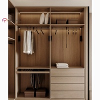 Armoire à portes étroites de style Shaker |   Couleur du bois |   Ensemble de meubles de chambre à coucher |   OEM personnalisé