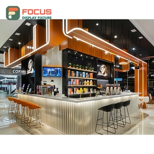 ชั้นวางแสดงสินค้ากาแฟเชิงพาณิชย์ ชั้นวางขวดน้ำเชื่อม ไม้โอ๊คธรรมชาติ ชั้นวางแสดงสินค้าคาเฟ่ - Product Image 2