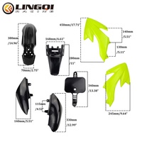 Kits de carénage hors route pour moto Dirt Pit Bike moins chers avec réservoir de carburant à coussin de siège haut pour Hond CRF50 CRF 50