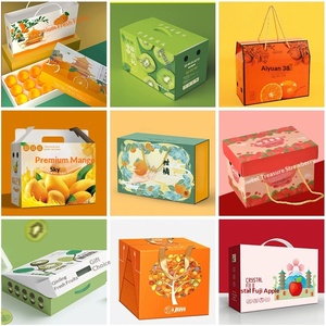 Cajas de Regalo para Frutas Personalizadas Premium de 5-10 lb con Asas, Venta al por Mayor para Empaquetado de Lujo - Product Image 1