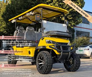 2025 nouveau modèle nouveau design voiturette de golf LED phare auvent chariot de golf électrique mini voiture électrique panneau solaire production d'énergie - Product Image 2