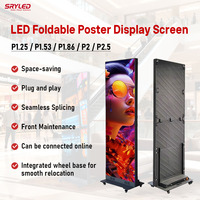 Pantalla LED Plegable para Carteles, P2 P2.5 P1.25, a Todo Color, Impermeable, para Publicidad en Interiores y Exteriores, Video Wall