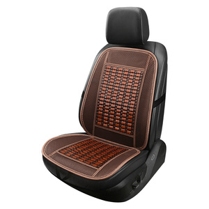 Luxury Design <b>Net</b> Car Seat Cover Protector Universal Size Breathable Cooling Ventilation Wooden Leather Plush - Product Image 5