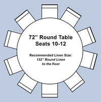 Table ronde pliable en plastique de 180 cm (72 pouces) pour événements, usage commercial, extérieur, hôtel, salle, église, salle à manger, banquet, robuste et solide