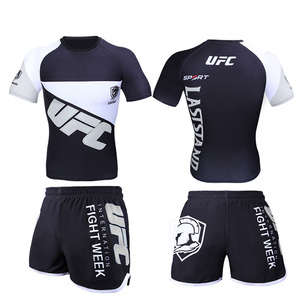 2025 Ensemble de <span class=keywords><strong>Combat</strong></span> UFC MMA Shorts Kickboxing Boxe Entraînement Personnalisé Muay Thai Sanda Boxeo Trois Pièces - Product Image 1
