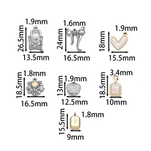 Butterfly Heart Lock Pendant Alloy Jewelry Findings Small Diy Accessories For <b>Bracelet</b> Necklace Making - Product Image 2