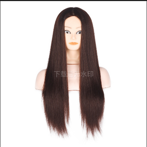 Tête de mannequin pour la formation en coiffure, cheveux brésiliens, <span class=keywords><strong>chignon</strong></span>, pratique du tressage, perruque 100% cheveux humains vierges pour la coupe de cheveux - Product Image 5