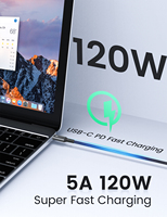 Cable USB4 Gen3 Tipo C a Tipo C de 1.2m, Transferencia de Datos de 40Gbps, PD3.0, 120W, 4K 8K60Hz, Cable USB-C de Nailon para Macbook, Teléfono Celular y Tableta