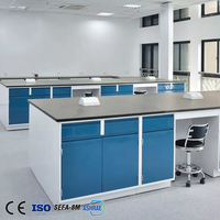 Plan de travail avec établi pour laboratoire, 1 pièce, banc central de produits chimiques et organiques