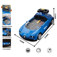 Machine de jeu de course électrique KK, voiture jouet éducative en plastique pour enfants avec volant électronique, éclairage et musique, rouge, pour les âges 5-13 ans