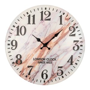 Wall <b>Clock</b> (40cm) London <b>Marble</b> JUSTAMINUTE Multicolor 21554 - Product Image 1