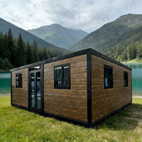 FLKT Schnell Aufbaubares Flachdach Faltbares Erweiterbares Doppelflügel-Containerhaus Vorgefertigtes Büro-Pod Temporäres Wohnzimmer